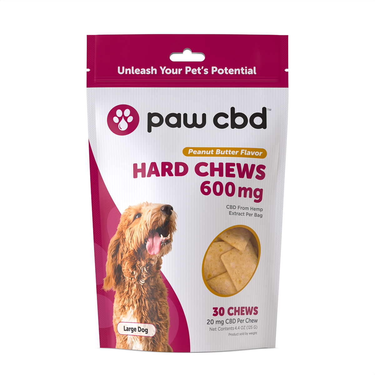 Paw CBD - CBD Dog Treats 30 Count Peanut Butter 600mg