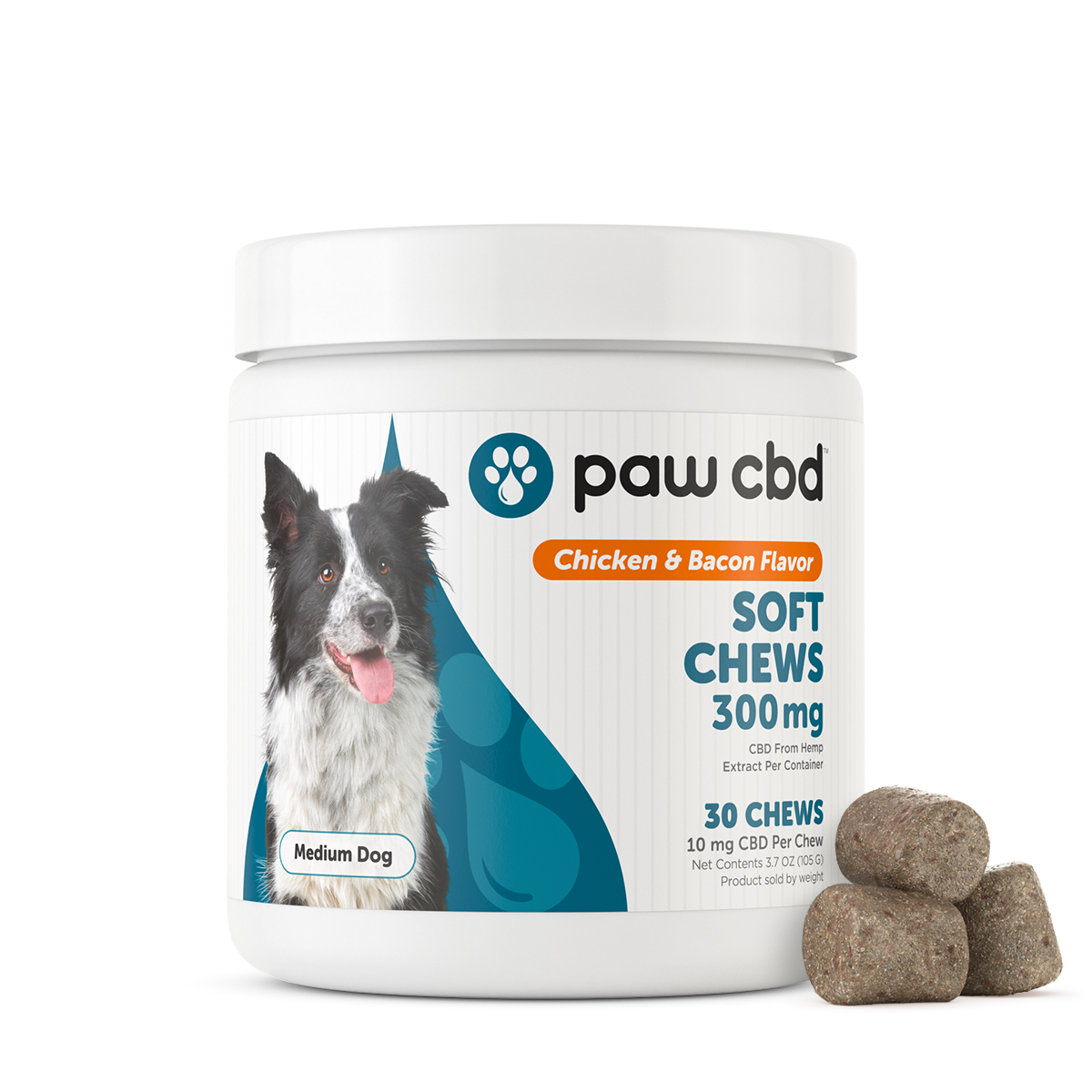 Paw CBD - Dog Soft Chews 30 Count Chicken and Bacon 300mg